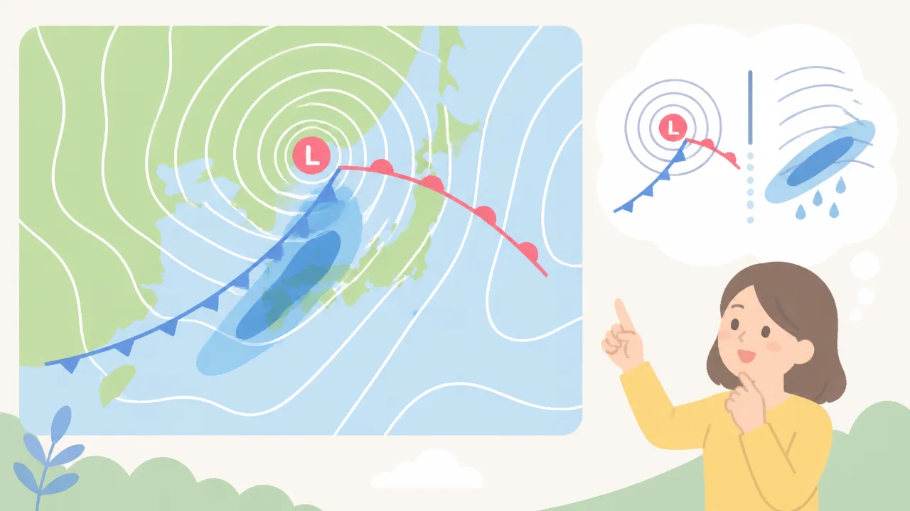 低気圧は中心気圧が低いほど雨が強い？天気図の見方をやさしく解説