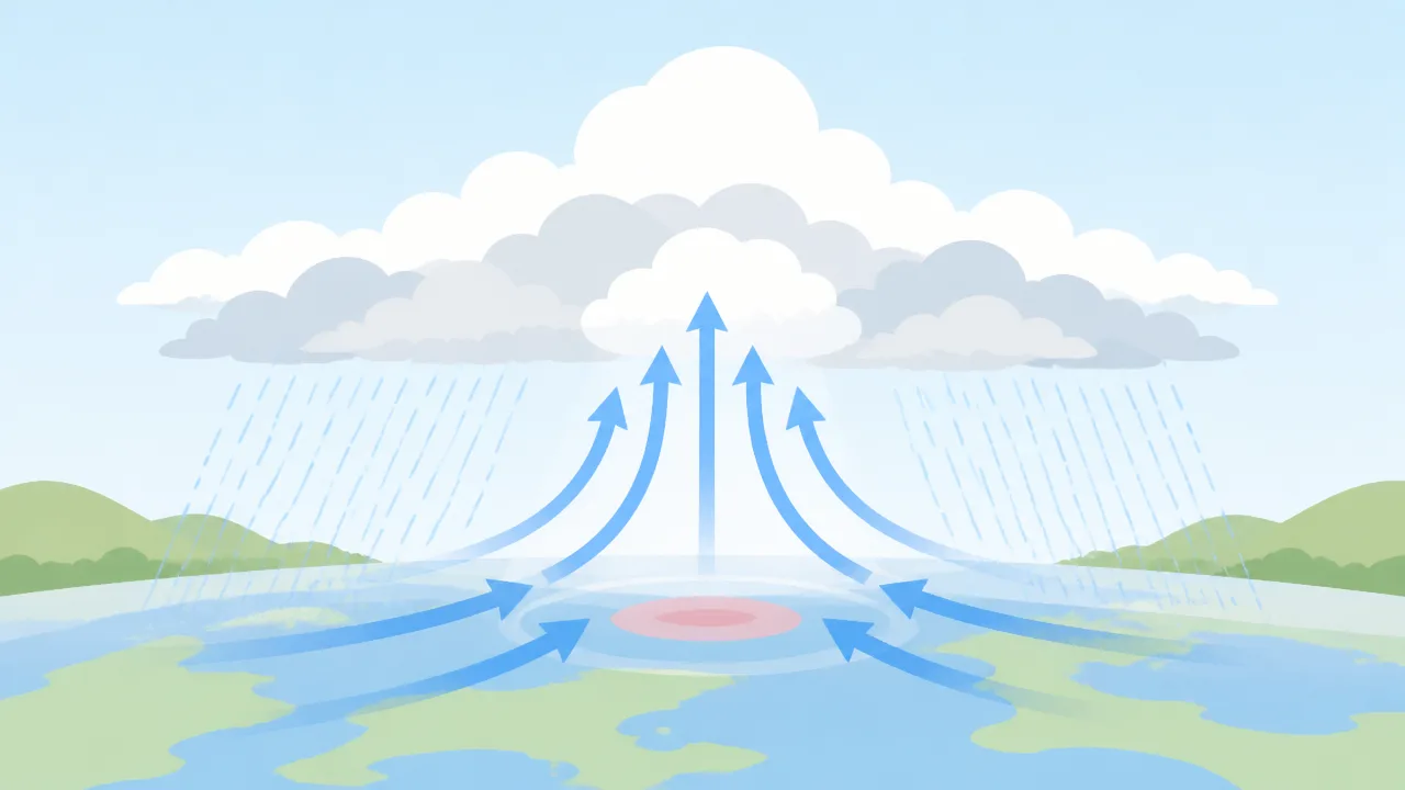 低気圧の中心は雨が弱いって本当？中心付近の天気の仕組みを解説