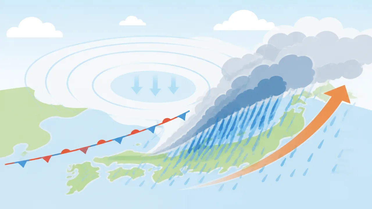低気圧の中心は雨が弱いって本当？中心付近の天気の仕組みを解説