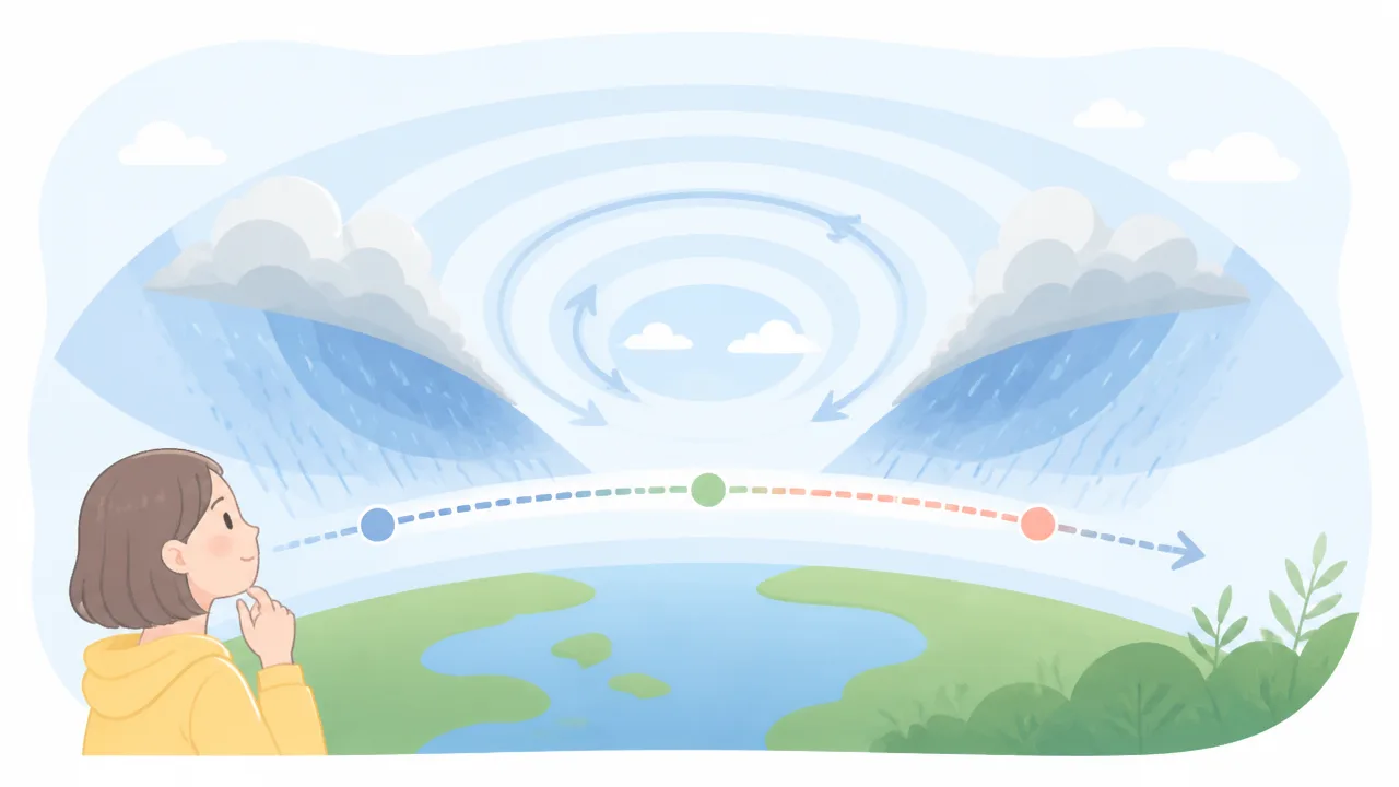 低気圧の中心は雨が弱いって本当？中心付近の天気の仕組みを解説