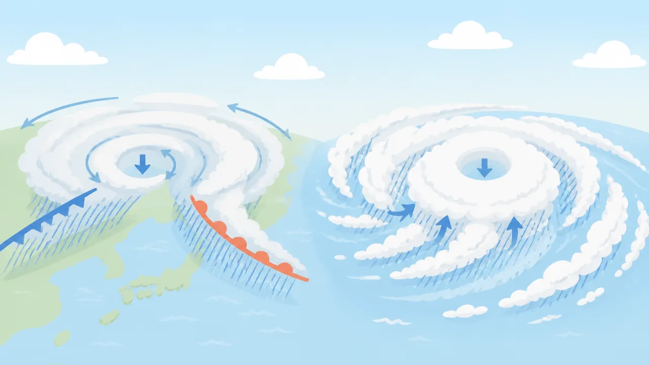 低気圧の中心は雨が弱いって本当？中心付近の天気の仕組みを解説