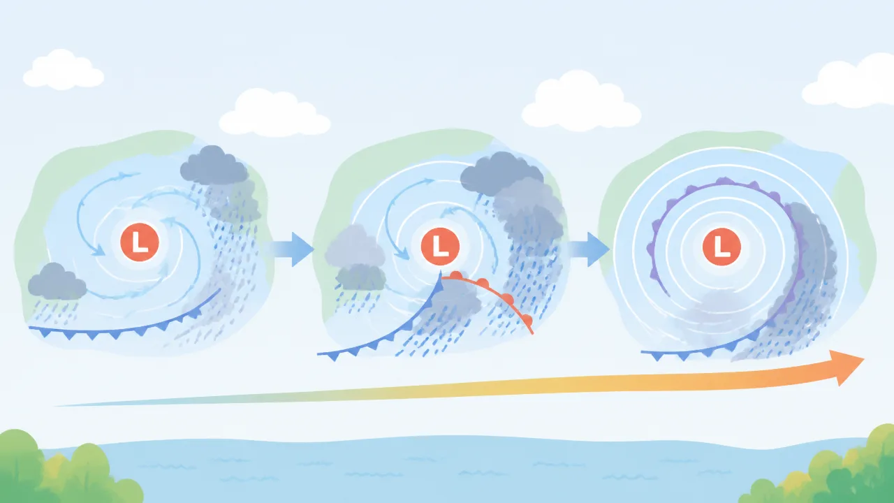 低気圧の中心は雨が弱いって本当？中心付近の天気の仕組みを解説
