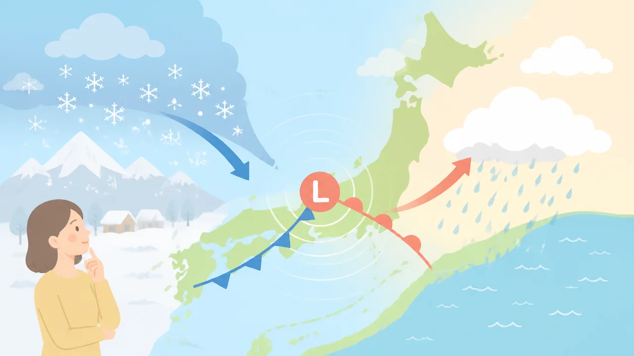 低気圧の東側と西側で天気はどう違う？風や雨の特徴をわかりやすく解説