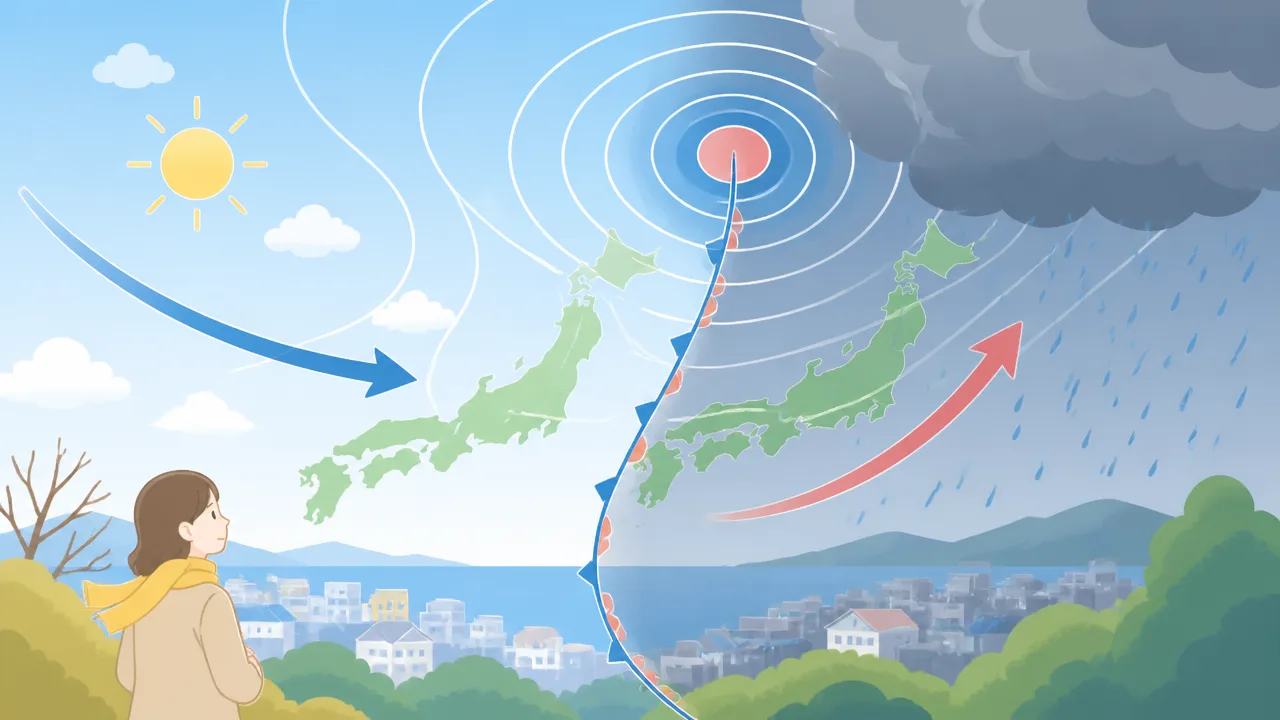 低気圧の東側と西側で天気はどう違う？風や雨の特徴をわかりやすく解説